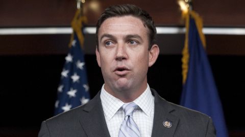 UNITED STATES -- OCTOBER 13: Rep. Duncan Hunter, R-Calif., participates in a news conference with House Armed Services Committee Republicans about their formal recommendations on deficit reduction in a letter to the Joint Select Committee on Deficit Reduction on Thursday, Oct. 13, 2011.