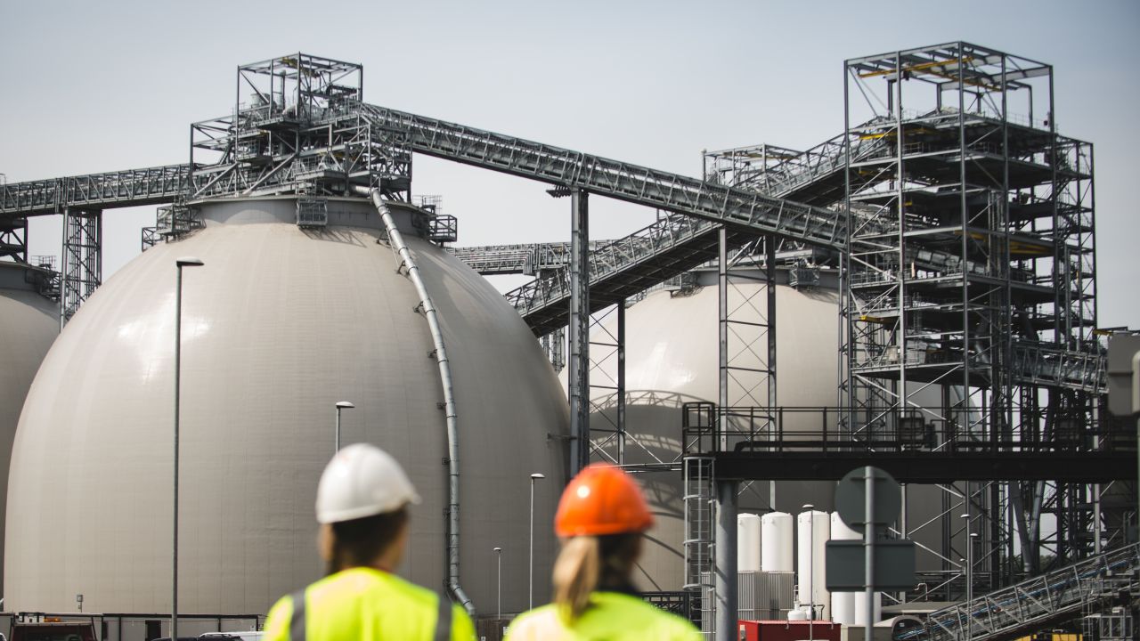 Biomass domes at Drax.