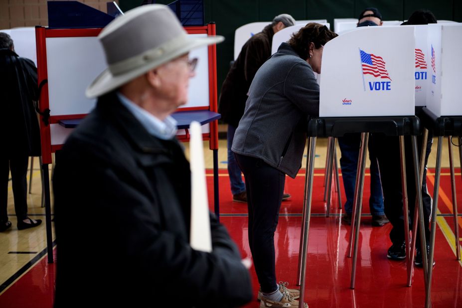 People vote in Potomac, Maryland, on October 25 -- more than a week before Election Day.