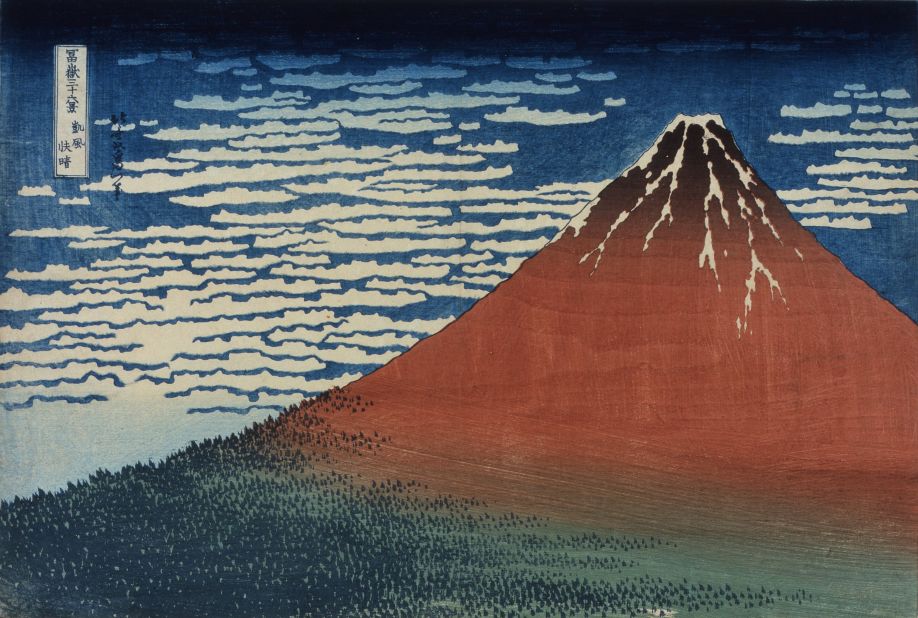 Like "The Great Wave," this print forms part of Hokusai's collection "Thirty-six Views of Mount Fuji."