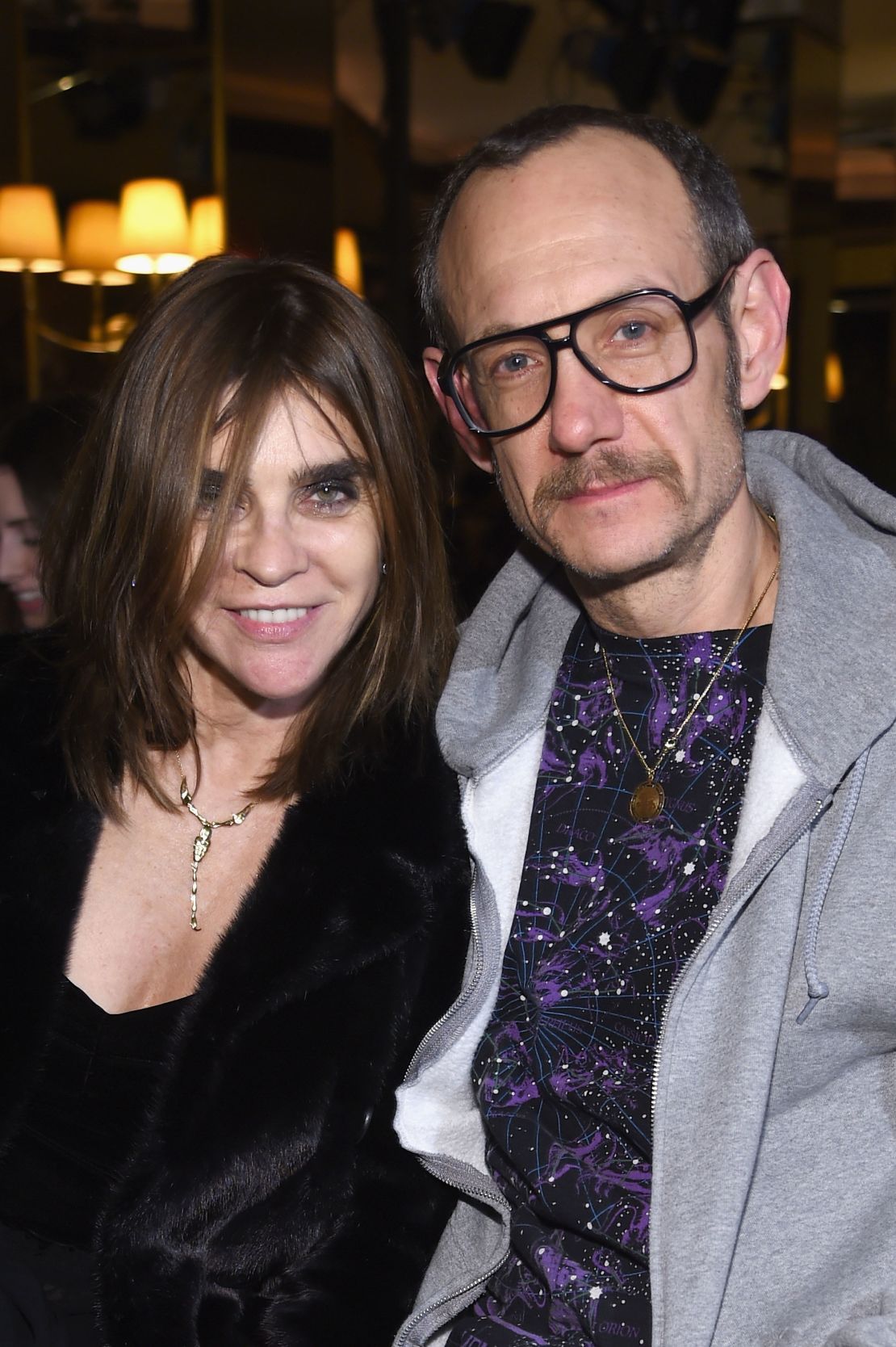 Fashion editor Carine Roitfeld and fashion photographer Terry Richardson in 2016. 