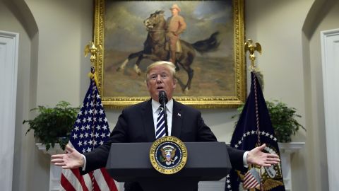 President Donald Trump talks about immigration and border security from the Roosevelt Room of the White House in Washington, Thursday, Nov. 1, 2018. (AP Photo/Susan Walsh)