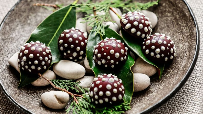 Shiitake and wattle seed truffle by Australian chef, Shaun Quade, will be served as dessert in the Lexus Design Pavilion.