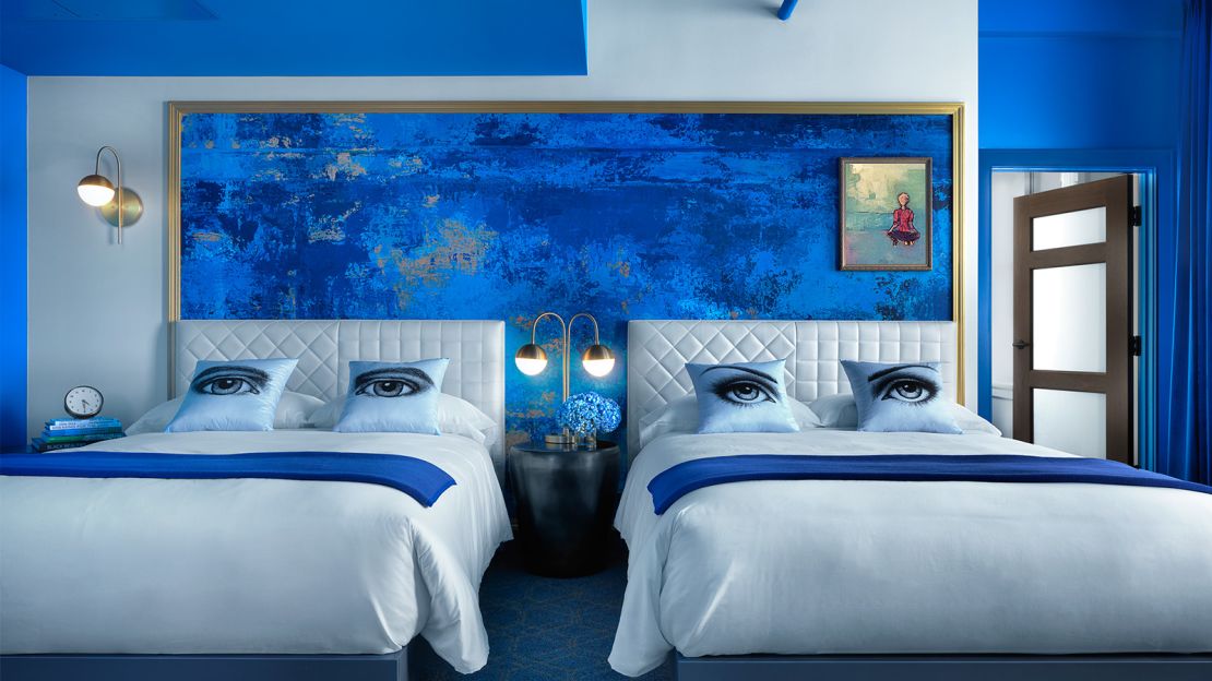 A two-bed blue room at the Angad.