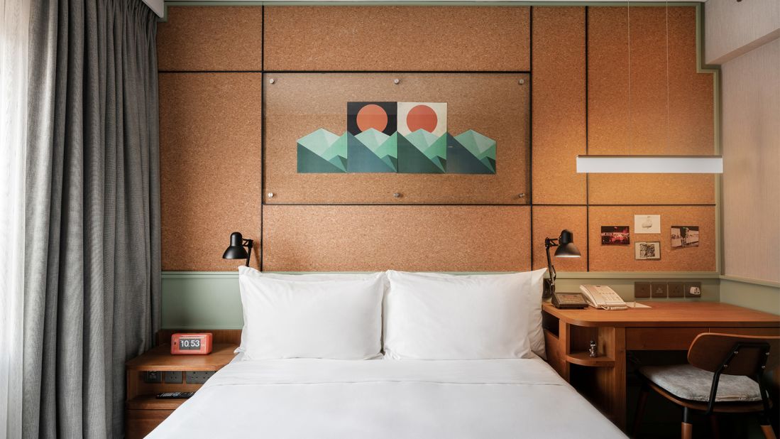 <strong>The rooms:</strong> Hotel rooms are filled with local products and art by Hong Kong artists.