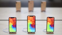 General view of the Apple IPhone XR during the Covent Garden re-opening and iPhone XR launch at Apple store, Covent Garden on October 26, 2018 in London, England. 