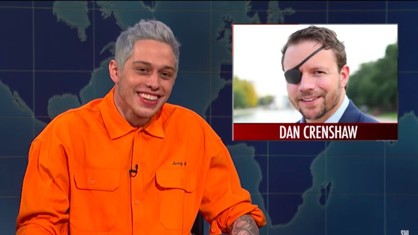 SNL's Pete Davidson made fun of the appearance of Dan Crenshaw, whose eye was destroyed by an IED while serving in Afghanistan.