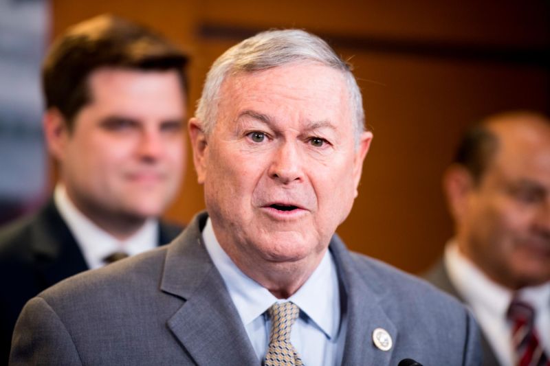 A former GOP congressman was part of the crowd outside the US