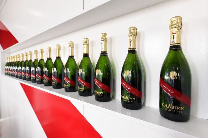 Maison Mumm has centered its marquee around the launch of its champagne bottle which has been designed for space travel.
