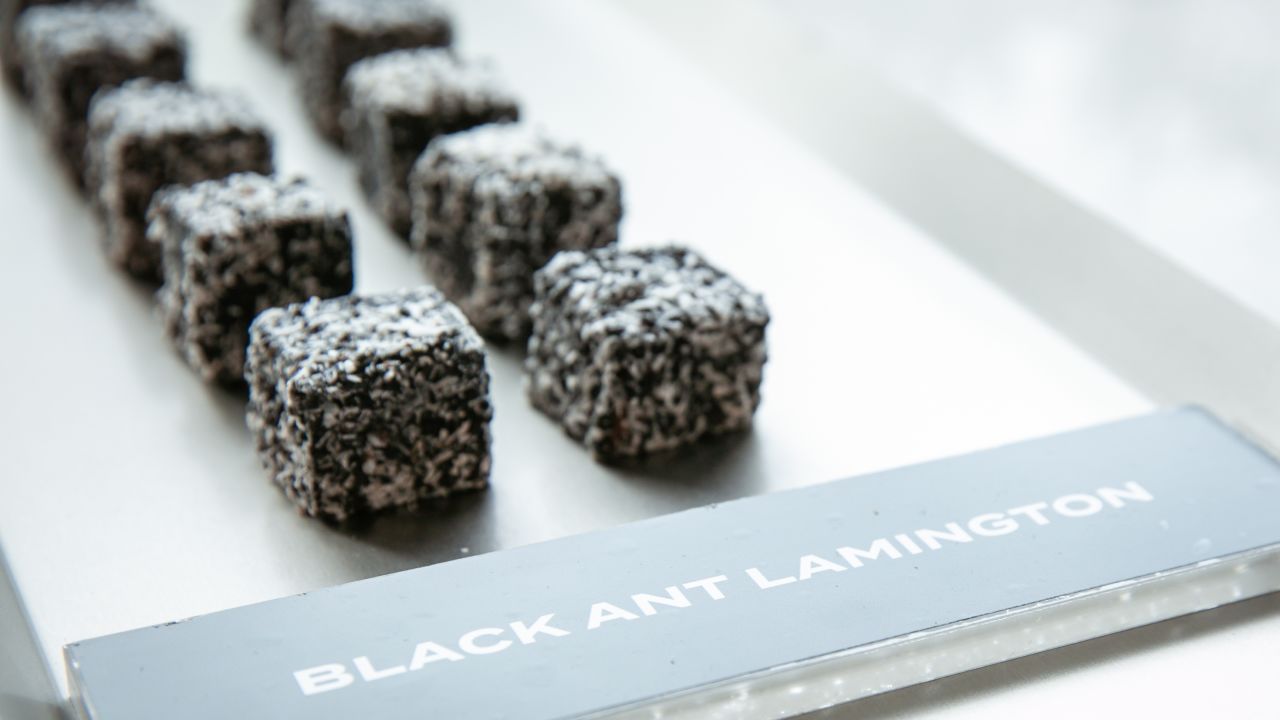 The black ant dessert at the Lexus Design Pavilion. It's made by New Zealand chef, Ben Shewry -- who's the brainchild behind Attica.