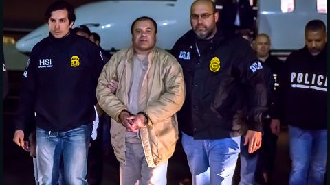 Guzman arrives in New York in January 2017 after his extradition from Mexico.