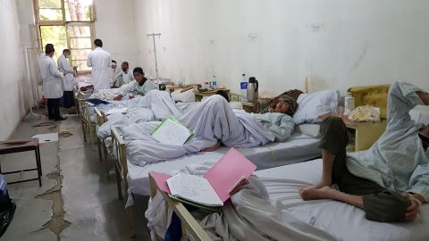 patients' ward at Antoni Infectious Disease Hospital in Kabul.
