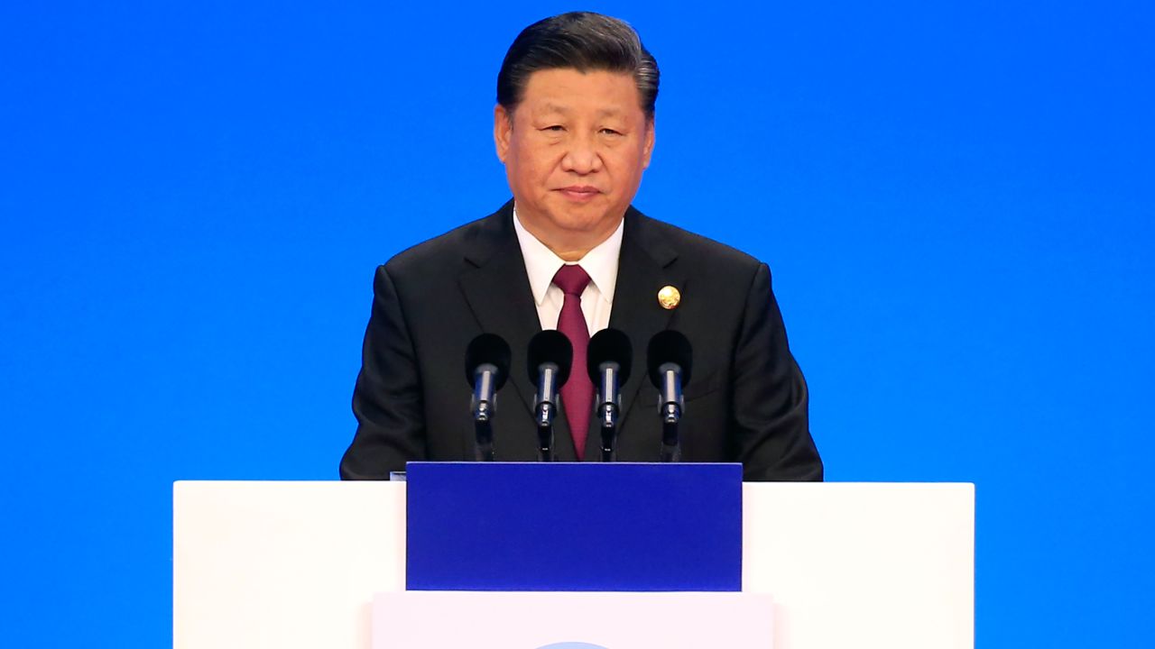 China's President Xi Jinping attends the opening ceremony of the first China International Import Expo (CIIE) in Shanghai on November 5, 2018. (Photo by ALY SONG / POOL / AFP)        (Photo credit should read ALY SONG/AFP/Getty Images)