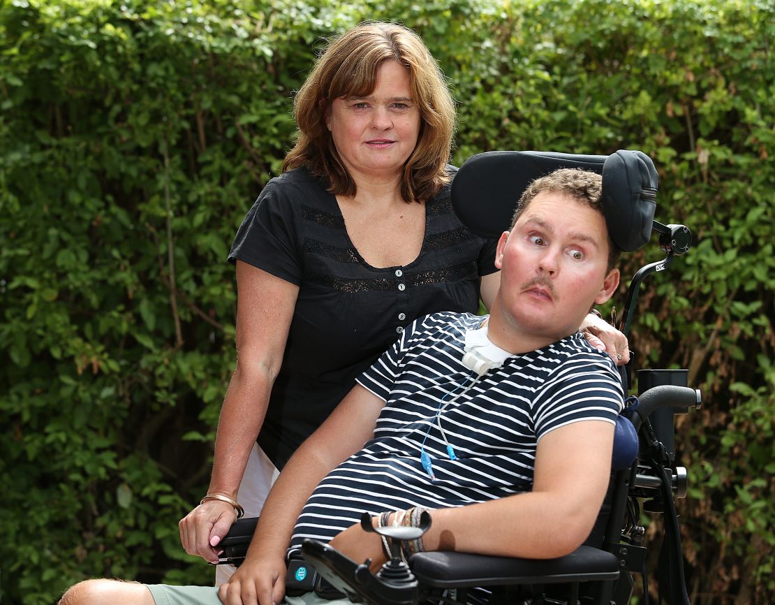 Katie Ballard, left, with her son, Sam Ballard, in Sydney.