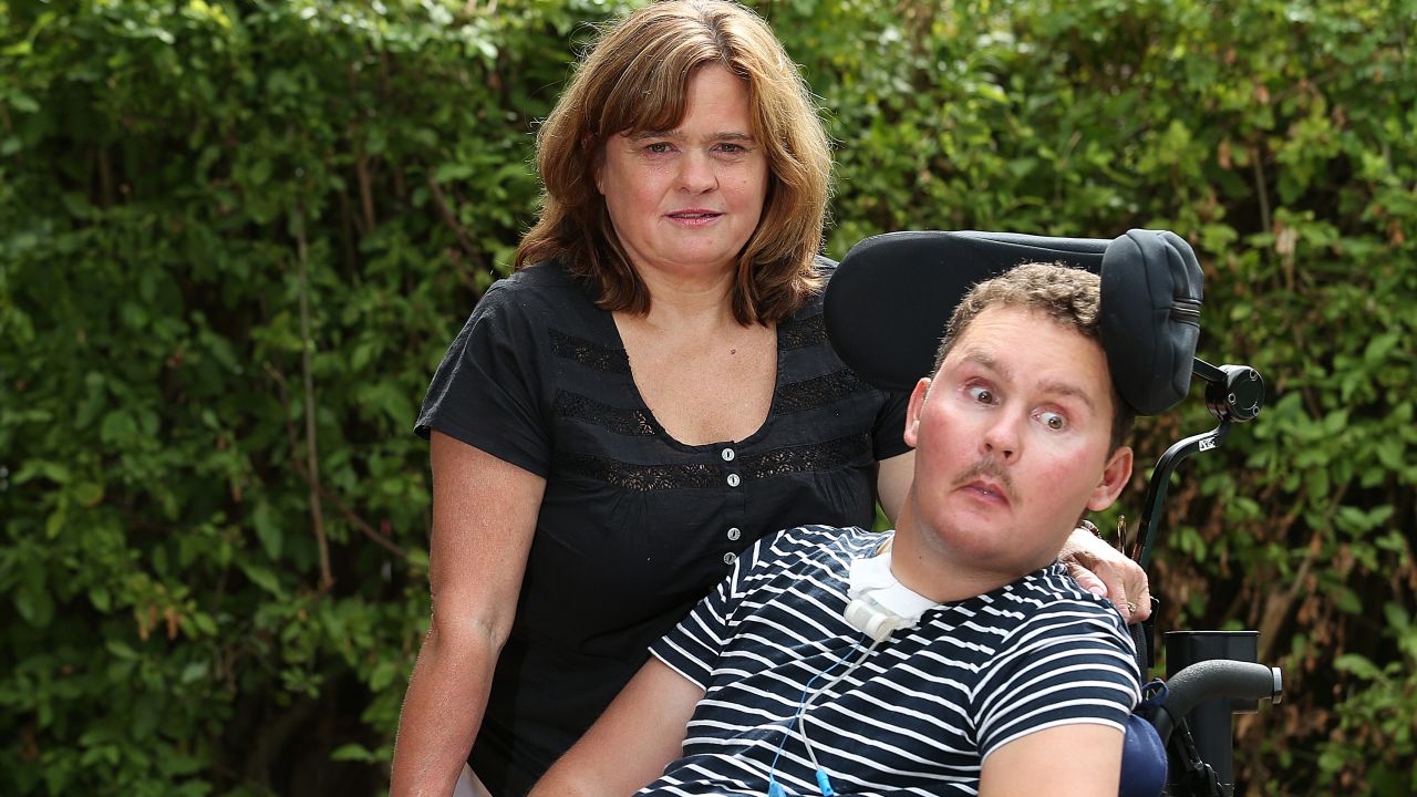 Katie Ballard, left, with her son, Sam Ballard, in Sydney.