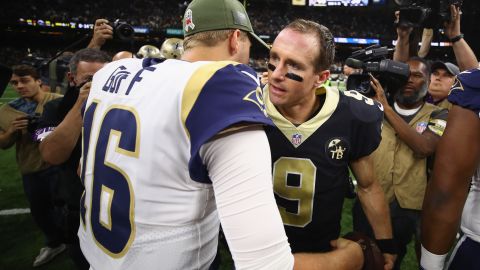 Drew Brees and the Saints gave Jared Goff and the Rams their first loss of the season.