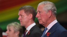 ACCRA, GHANA -- NOVEMBER 05: Prince Charles, Prince of Wales during a Young Entrepreneurs Event at the International Conference Centre on November 05, 2018 at Accra, Ghana. (Photo by Joe Giddens -- WPA Pool/Getty Images)