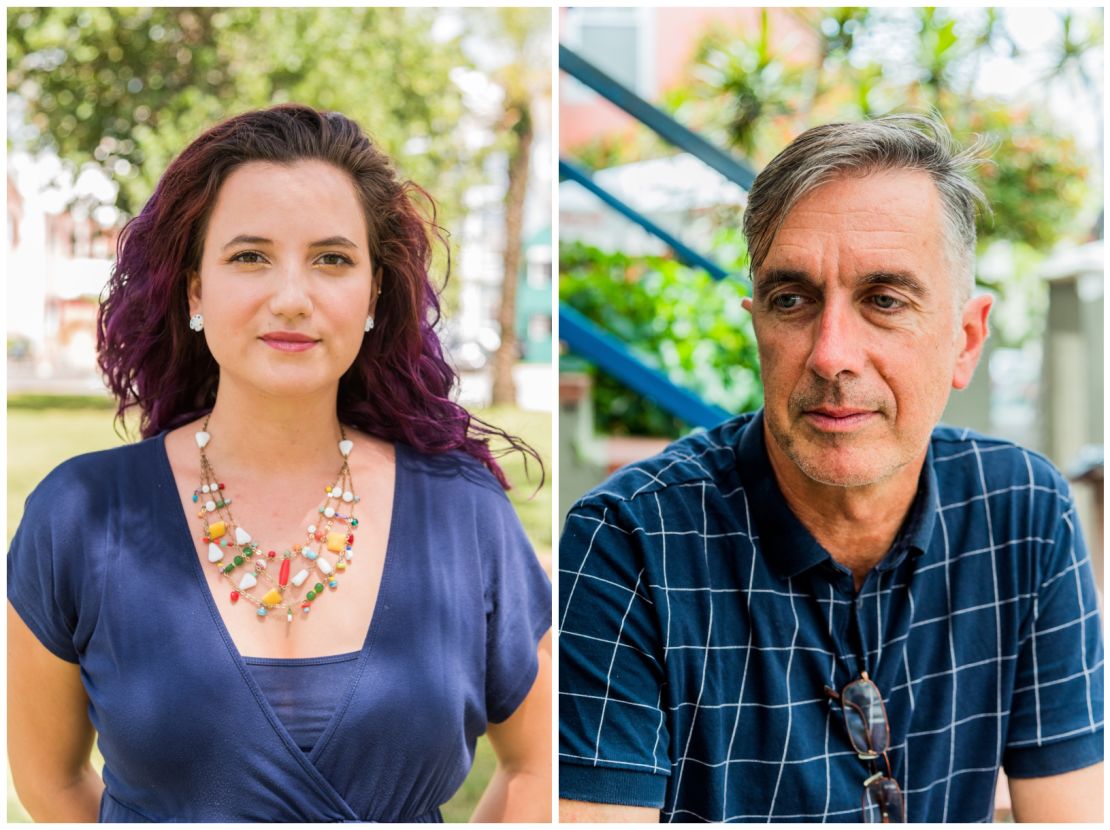 Hannah Collins (L) and David Northcott (R) both advocate for same-sex marriage rights in Bermuda. 