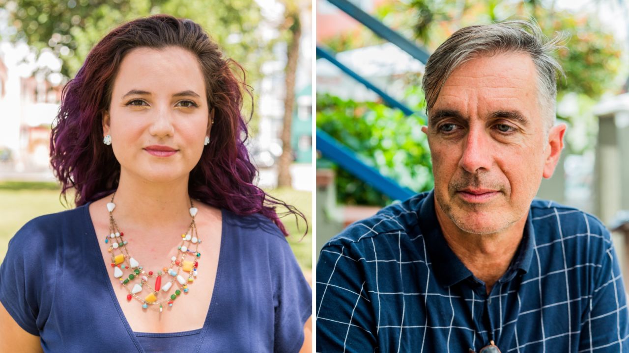 Hannah Collins (L) and David Northcott (R) both advocate for same-sex marriage rights in Bermuda.