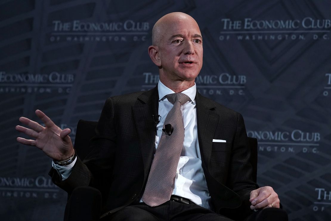 Amazon CEO Jeff Bezos speaking at the Economic Club in Washington, D.C. in September.  