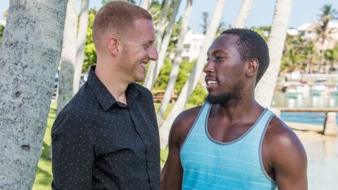 Greg Godwin-DeRoche (L) and Winston Godwin-DeRoche (R) fought for LGBT rights for Bermudians, but married in Canada.