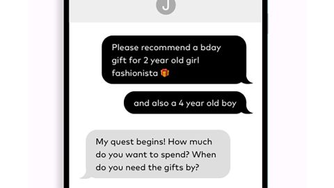 Members can text Jetblack to ask for gift recommendations.