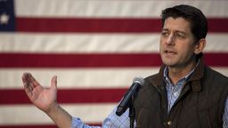 FILE PHOTO -- Then-House Speaker Paul Ryan speaks at a rally in Waukesha, Wis., on Nov. 5, 2018.