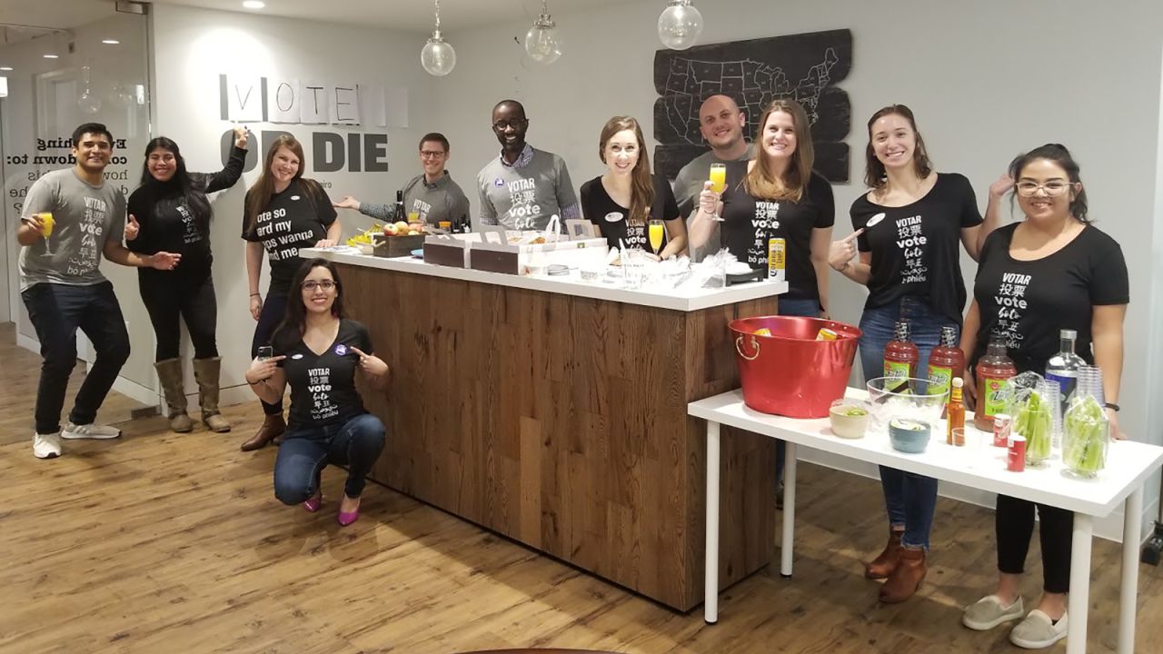 Employees at Phone2Action enjoyed breakfast on Election Day and the following day.