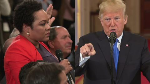 Trump batted away a question about whether his words emboldend white nationalists, saying the question itself was racist.