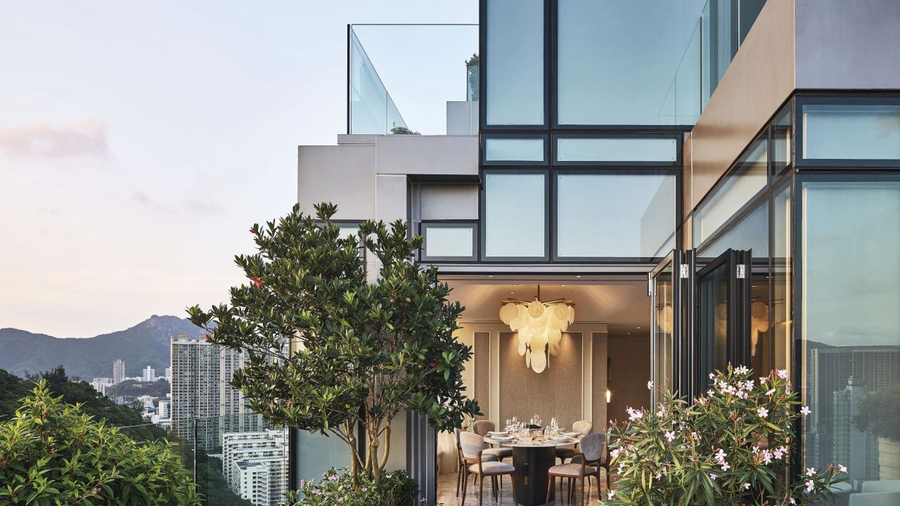 <strong>Hillside Penthouse, Kowloon, Hong Kong</strong>: AB Concept designed this three-story penthouse as "a garden-side mansion in the clouds."