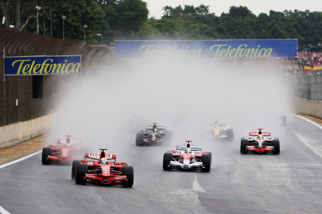 Two torrential downpours tested the drivers to their limits.