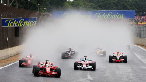 Two torrential downpours tested the drivers to their limits.