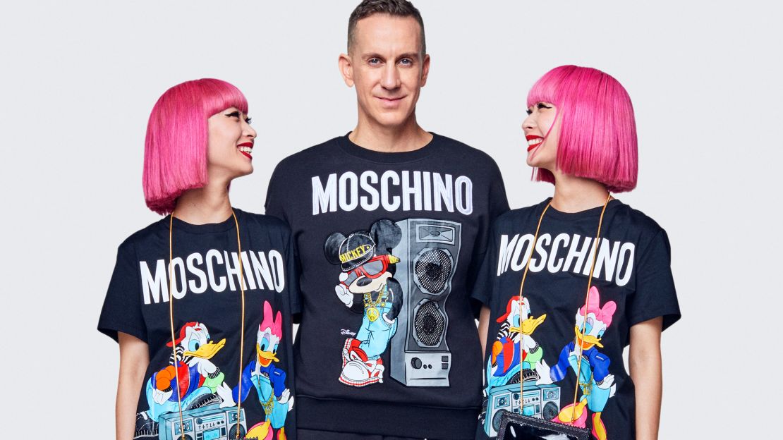 A campaign image from Moschino and H&M featuring designer Jeremy Scott. 