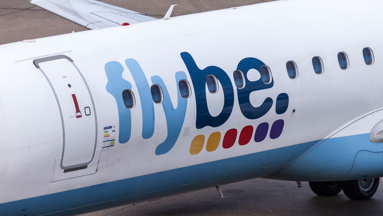 A file image shows a Flybe aircraft in October 2017.