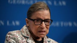 WASHINGTON, DC - SEPTEMBER 26:  U.S. Supreme Court Justice Ruth Bader Ginsburg participates in a lecture September 26, 2018 at Georgetown University Law Center in Washington, DC. Justice Ginsburg discussed Supreme Court cases from the 2017-2018 term at the lecture.  (Alex Wong/Getty Images)