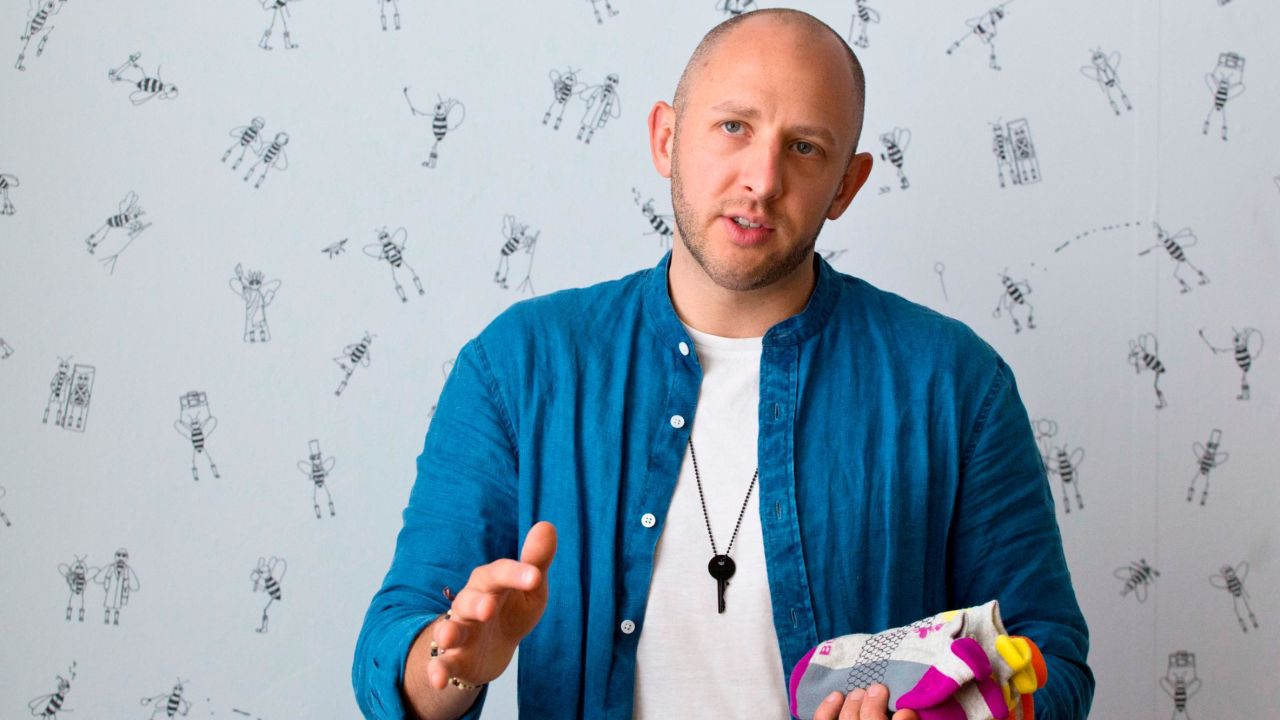 Bombas cofounders David Heath (pictured) and Randy Goldberg pledged to donate a pair of socks for every pair sold.