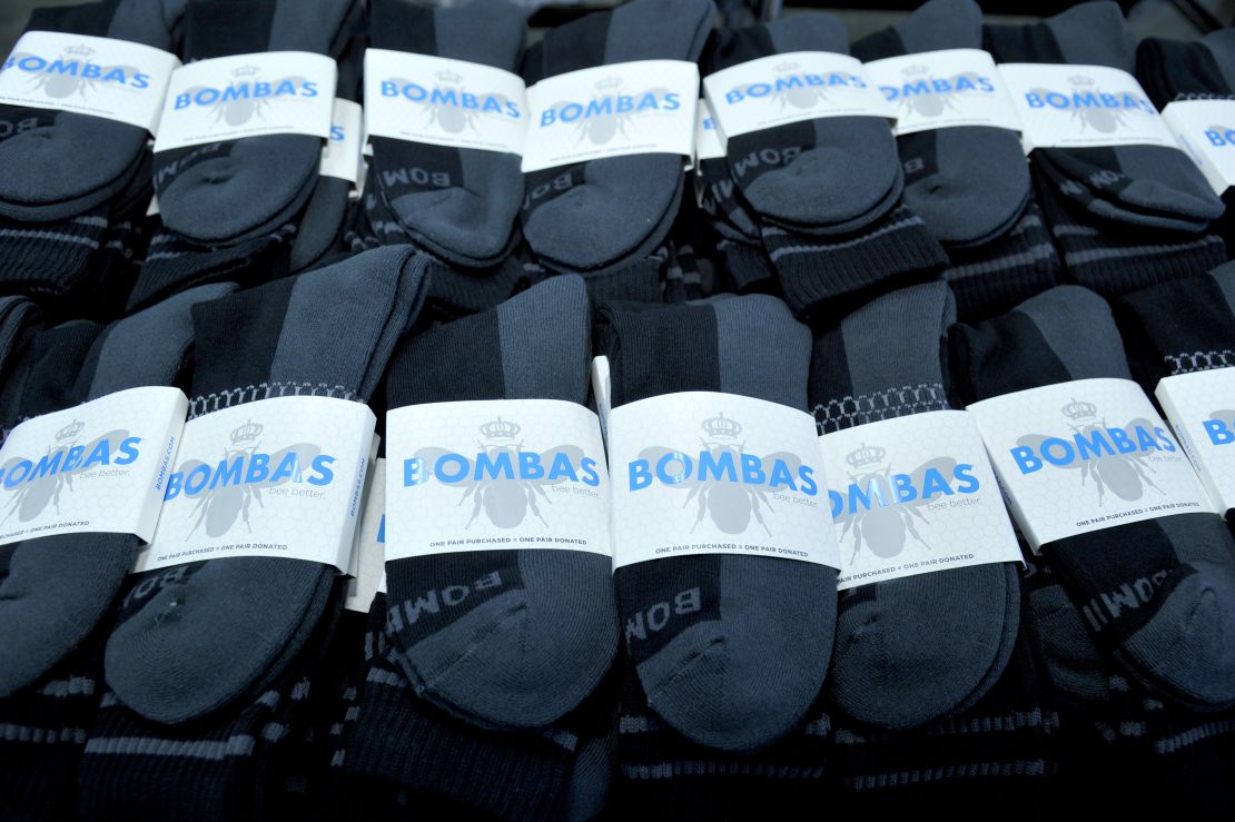 As part of a 1 million sock donation commitment, Bombas teamed up with Gap in 2015 to give away socks.
