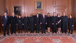 Event Description: The Supreme Court held a special sitting on November 8, 2018, for the formal investiture ceremony of Associate Justice Brett M. Kavanaugh.  President Donald J. Trump and First Lady Melania Trump attended as guests of the Court. Photo Caption: The President and First Lady with Associate Justice Brett M. Kavanaugh and his wife, Mrs. Ashley Kavanaugh, and the other members of the Supreme Court in the Justices' Conference Room at a courtesy visit prior to the investiture ceremony. From left to right: retired Justice Anthony M. Kennedy, Associate Justices Neil M. Gorsuch, Sonia Sotomayor, Stephen G. Breyer, Clarence Thomas, Chief Justice John G. Roberts, Jr., President Donald J. Trump, First Lady Melania Trump, Associate Justice Brett M. Kavanaugh, Mrs. Ashley Kavanaugh, Associate Justices Samuel A. Alito, Jr. and Elena Kagan.