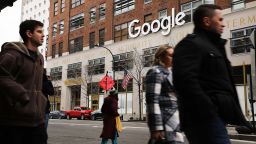Google's New York office is shown in lower Manhattan on March 5, 2018 in New York City.