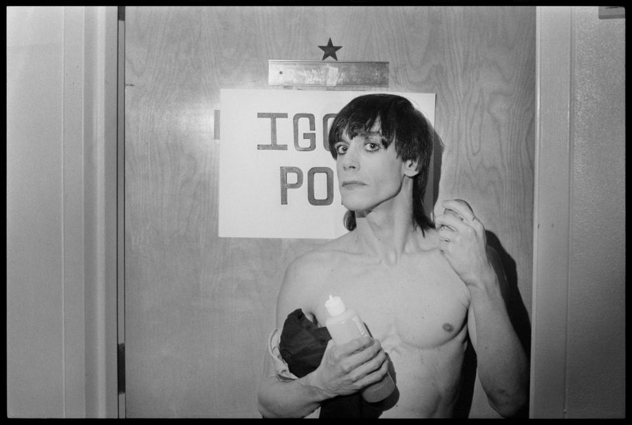Iggy Pop pictured during 1977's The Idiot Tour with David Bowie and Blondie. Scroll through to see more of Chris Stein's images.  