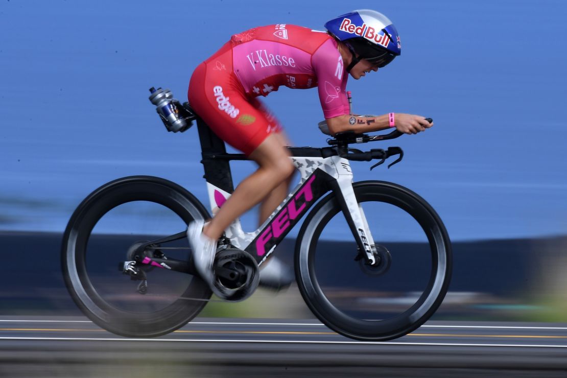 Ryf made up valuable time with a bike-course record in Hawaii.