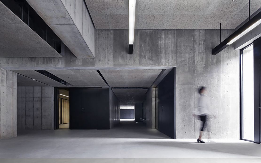 Natural light enters the basement floor via sunken gardens.