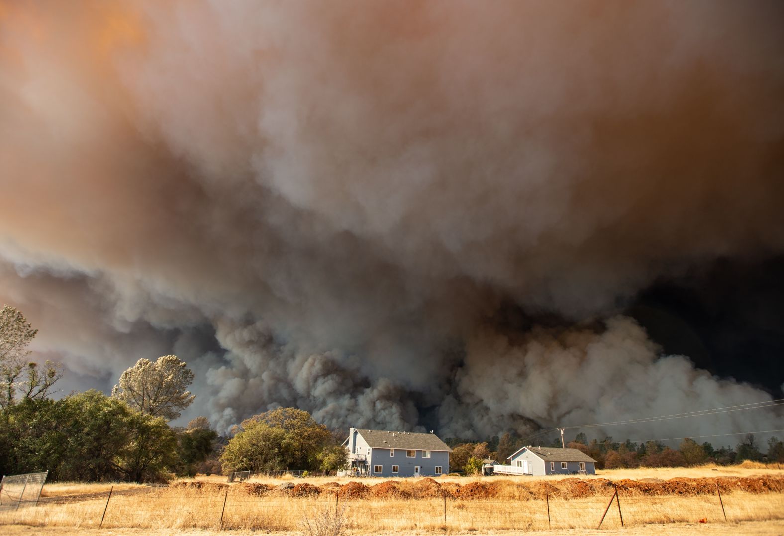 Smoke fills the sky over Paradise on November 8. Paradise, located about 85 miles north of Sacramento, has 26,000 residents.