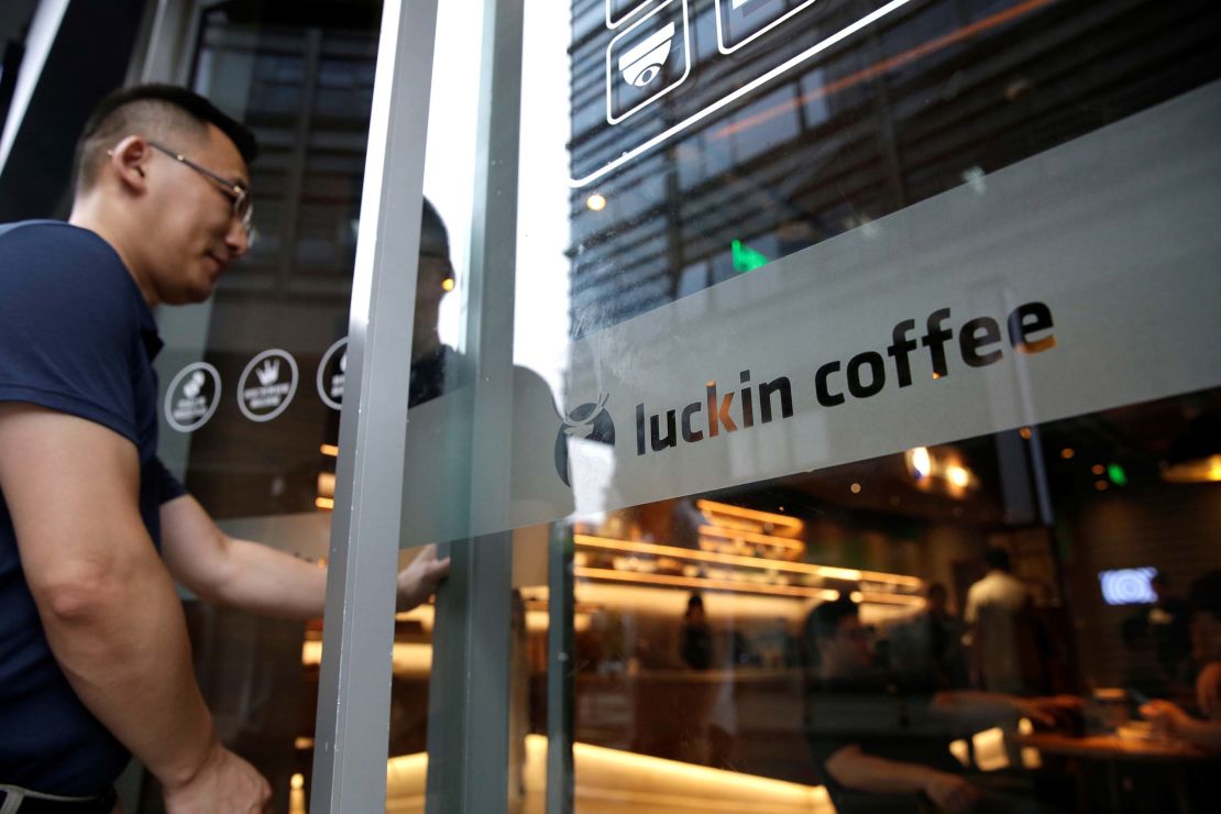 Luckin Coffee stores have spread rapidly in China this year. It plans to open hundreds more.