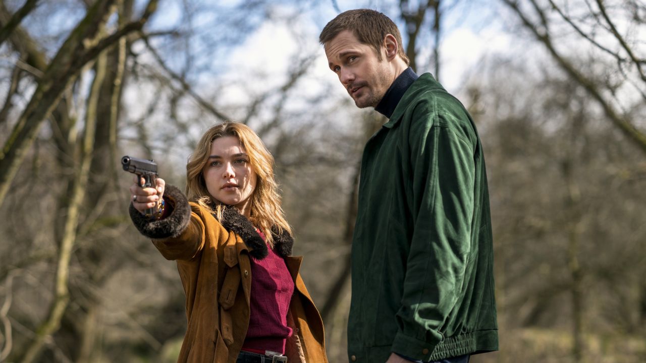 Florence Pugh, Alexander Skarsgard in 'The Little Drumer Girl'