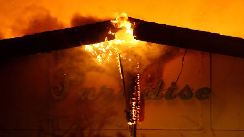 Flames consume the Paradise Skilled Nursing facility Thursday in Paradise, California.