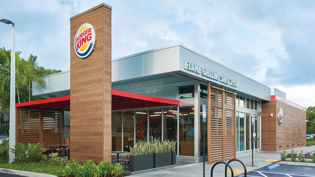 An exterior shot of a Burger King of Tomorrow restaurant.