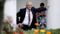 WASHINGTON, DC - JUNE 07:  White House National Trade Council Director Peter Navarro stands along the Rose Garden colonnade as he listens to a news conference between U.S. President Donald Trump and Japanese Prime Minister Shinzo Abe at the White House June 7, 2018 in Washington, DC. Trump and Abe discussed the upcoming U.S.-North Korea summit.  (Photo by Chip Somodevilla/Getty Images)