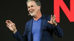 Netflix CEO Reed Hastings delivers his opening address during a Netflix event at the Marina Bay Sands on November 8, 2018 in Singapore. 