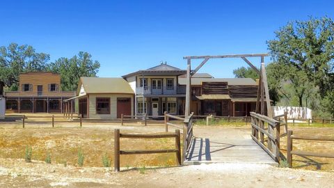 The film set before the Woosley Fire burned it.